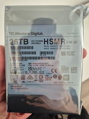 Western Digital 26 TB SATA 6 GB 3,5-Zoll-HDD WD DC HC695 26 TB CMR 31 TB SMR