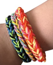 Handmade Adjustable Rubber Rainbow Loom Bracelets