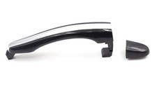Exterior Outer Black Door Handle Rear Driver/Passenger Side Chrome/Black for ...