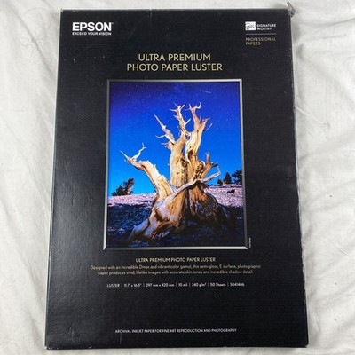 Epson 11.7''x16.5'' Ultra Premium Luster Photo Paper (18 SHEETS) Open Box S041406
