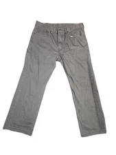 Levis 505 Jeans Mens 36x32 Gray Straight Leg Denim Classic Fit Pants Casual