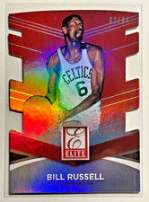 Bill Russell #/94 Donruss Elite Red Die Cut 2014-15 Numbered Parallel HOF Celtic