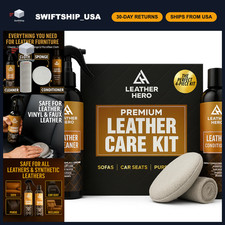 Leather Cleaner Conditioner Kit - 4-Piece Set for Couches, Sofas, Furniture
