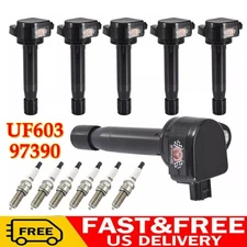 6 x Ignition Coils & Spark Plugs For Honda Accord Acura Odyssey 3.5L 3.7L UF603