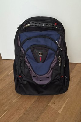 Neuwertiger Wenger Laptop Rucksack IBEX 17,3'' Blau Schwarz SwissGear Backpack