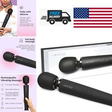 Rechargeable Massager for Women 10 Speed Black Silicone Powerful Vibrations