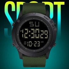 Waterproof Digital Sports Watch Military Tactical LED Backlight Wristwatch Men