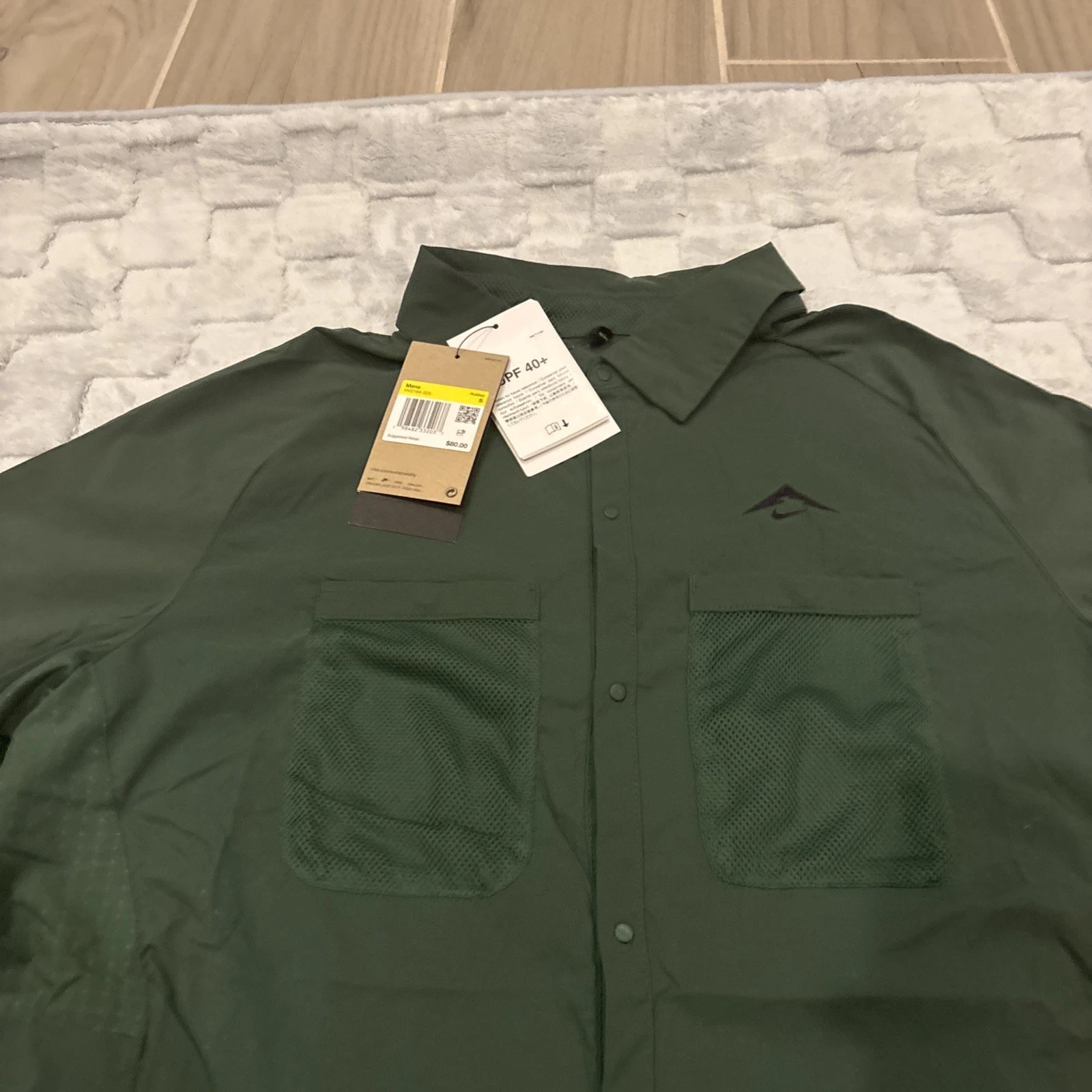 Nike Trail Small DRI-FIT Short Sleeve Button Up NWT $80 Zero Line UPF40+
Opens in a new window or ta