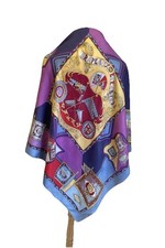 Y7 Atelier Versace Silk Scarf Drapeaux Etendards Baroque Print Italy Luxury