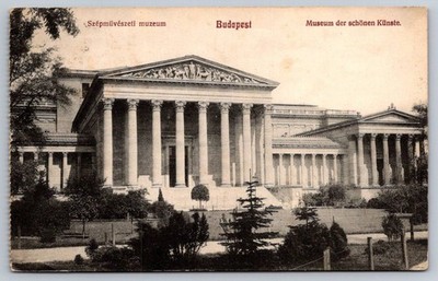 Budapest Hungary Museum of Fine Arts Antique Postcard c.1910