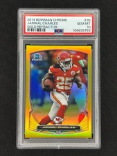 JAMAAL CHARLES 2014 Bowman Chrome #38 Gold Refractor /50 PSA 10 Chiefs