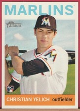 2013 Topps Heritage - CHRISTIAN YELICH - HIGH NUMBER SP Rookie Card #H536 - RC. rookie card picture