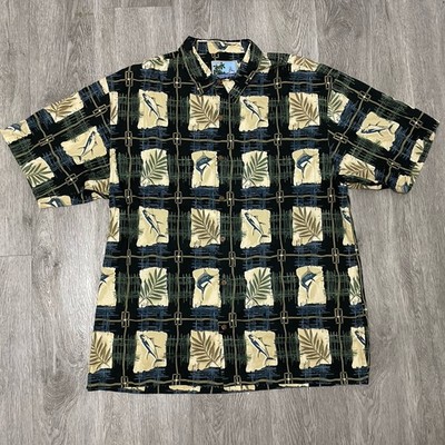 Aftco Shirt Men's Size 2X-Large Black Bluewater Swordfish Marlin Fishing Hawaii
