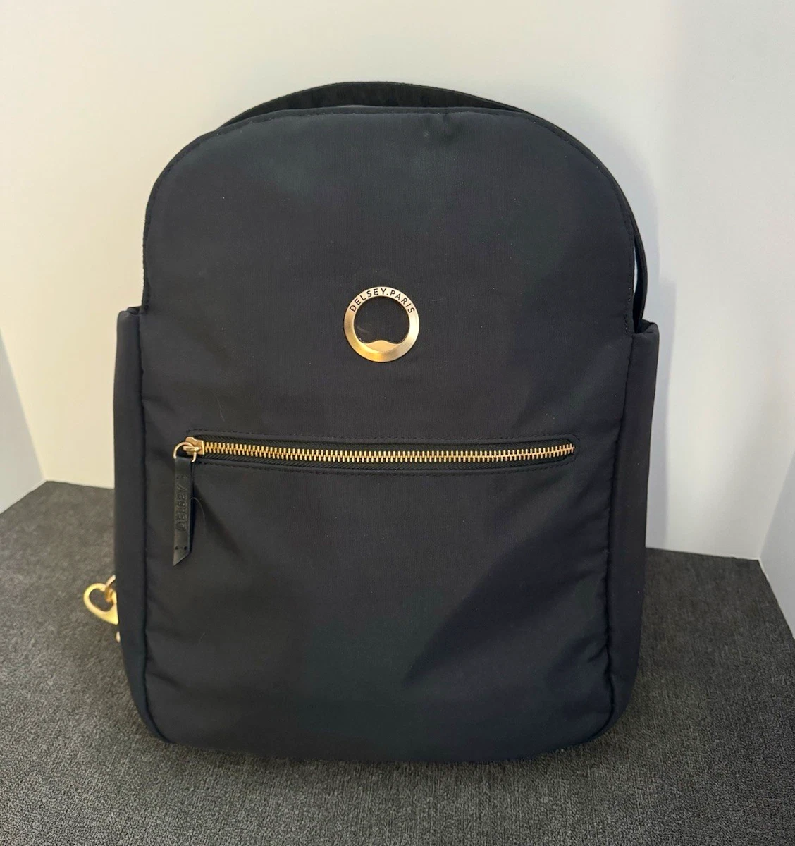 Delsey Paris Black Laptop Backpack with Gold Accent Wagram: Laptop Backpack, Navy | Delsey Paris, US( en) main image 4
