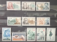 6249 - FRANCE - SCOTT# B394-B399, B400, B401, B402-B403, B408 - MNH - CAT $2.85