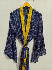 Beach Wear Robe For Her Bell Sleeves Long Bathrobe Silk Kimono, B-396
