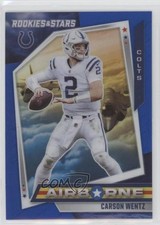 2021 Panini Rookies & Stars Airborne Blue Prizm 2/50 Carson Wentz #AB-15 xr1