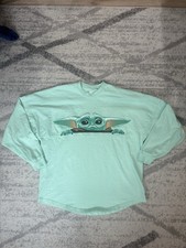 Disney Star Wars Spirit Jersey Mandalorian Baby Yoda Grogu Small Green Shirt