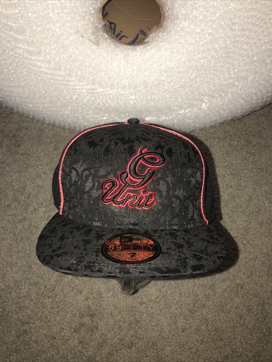 Vintage NOS Y2k G-Unit 50 Cent NewEra Fitted Black Embroidered Hip 