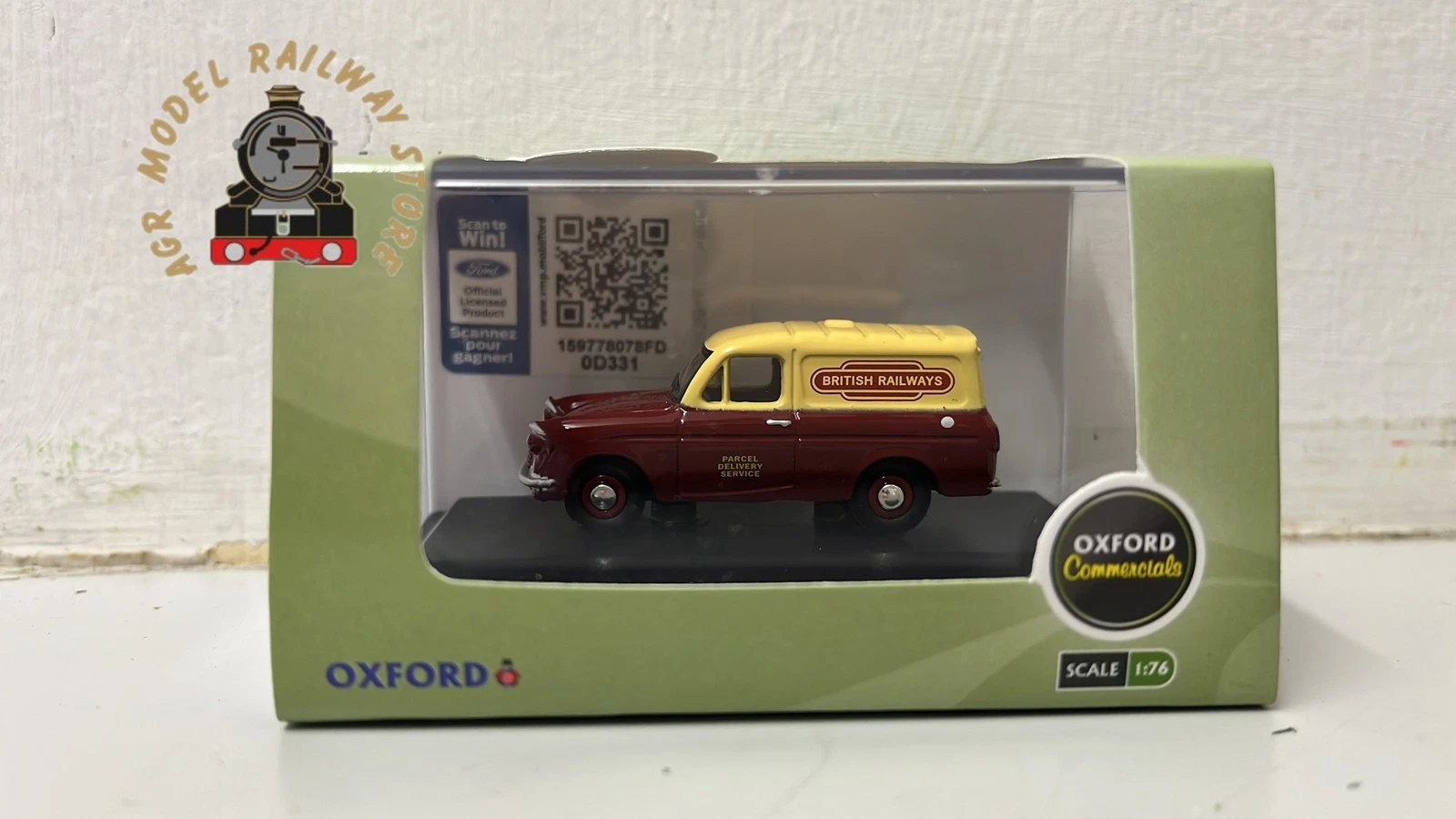 VANS Oxford Diecast 76ANG037 Ford Anglia van "British Railways"