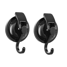 Heavy Duty Vacuum Suction Cup Hooks, Matte Plated Polished Super 2 Black