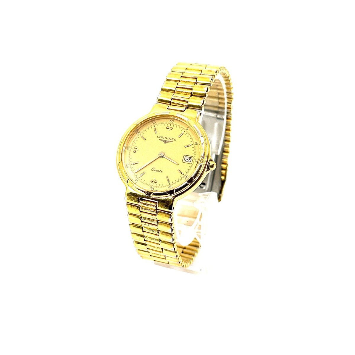 LONGINES Conquest デイト クォーツ 腕時計 メンズ NEAR MINT】 LONGINES Conquest Date Gold Quartz Men's Watch
