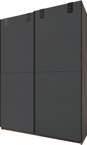 Schwebetürenschrank Kleiderschrank Cardiff 135cm plankeneiche graphit (17831)