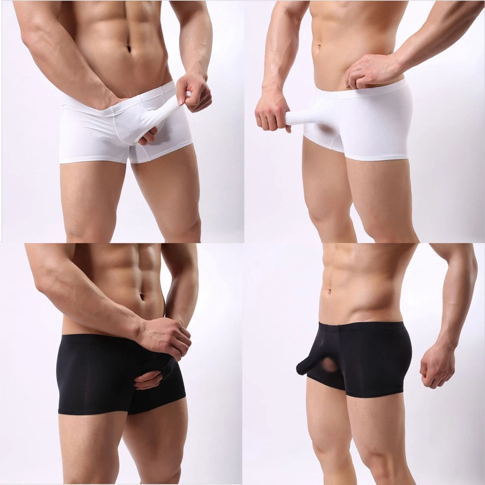 81-010 Basic Premium Boxer Pants mit Penishülle + Hodenloch Slip in S bis 2XL - Bild 2 von 4