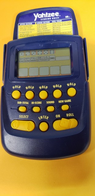 yahtzee electronic handheld game milton bradley