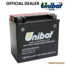 BATTERIA UNIBAT BTX14BS YTX14BS CBTX14BS BMW F650 GS SPUNTO MAGGIORATO