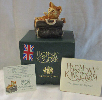 Harmony Kingdom Treasure Jests, Old Gladstone, TJDLCA, Cat in Dr.'s Bag, Retired