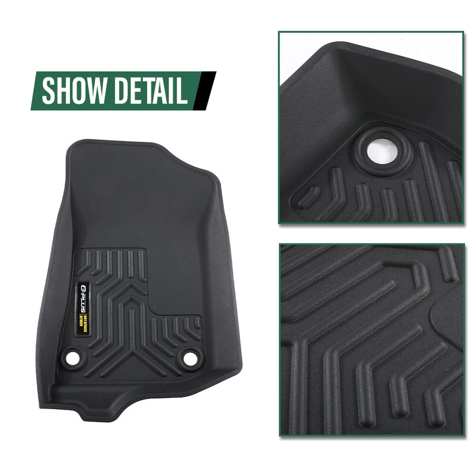 TPE Floor Mats Fit For 18-2023 Jeep Wrangler JL Unlimited All Weather Car Liners - Image 3 of 4