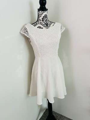 altar d state white dress Altar'd State White Dress with Open Criss Cross Back- Size S – The Saved  Collection main image 0