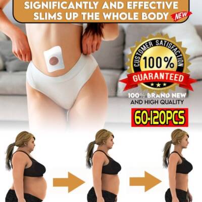 120-60PCS Slim Patches Weight Loss Slimming Diets Pads Detox Burn Fat Adhesive