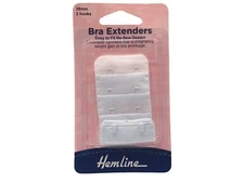 Hemline White Bra Extenders 38mm 2 Hook Strap Pregnancy Weight Gain Back 