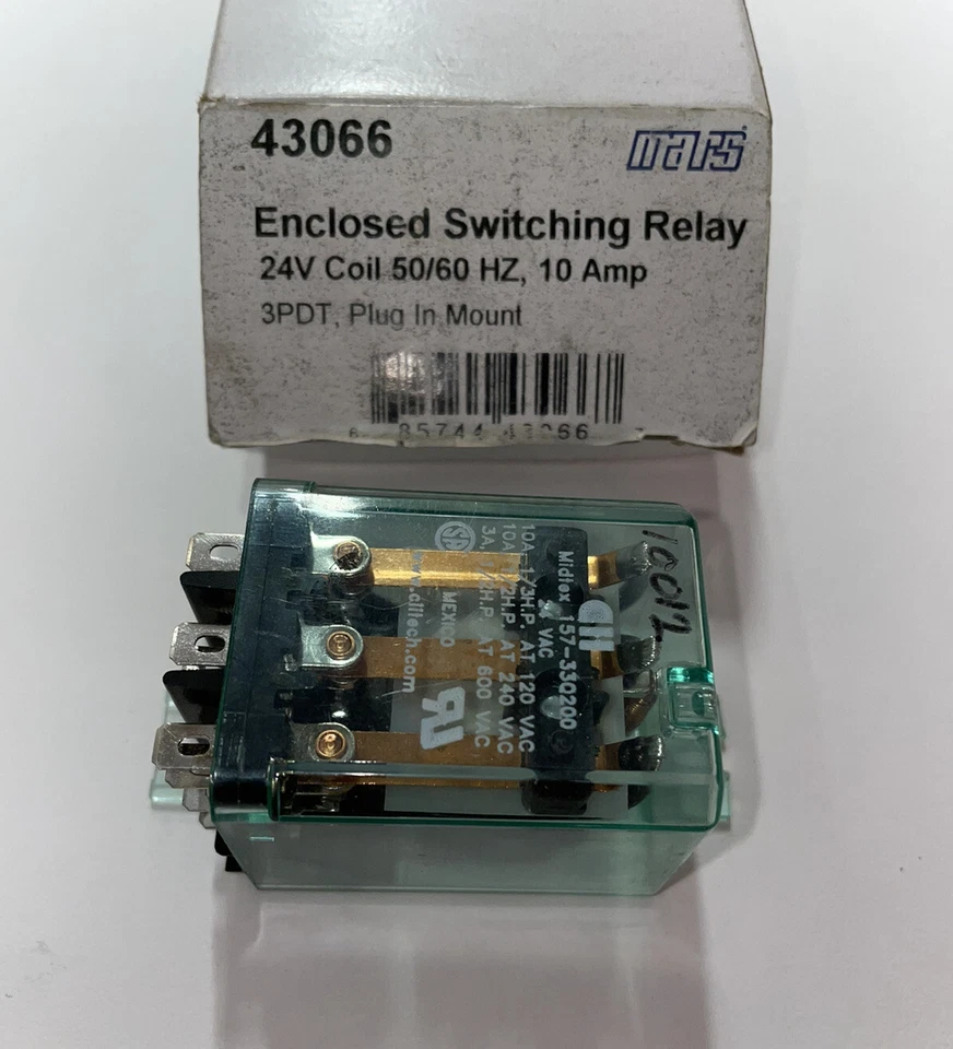 Mars Enclosed Switching Relay 43063,10amp, - Image 2 of 4