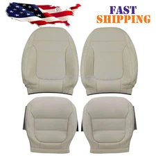 For 2011-2017 Volkswagen Jetta Front Bottom Top Leather PERF Seat Cover Tan