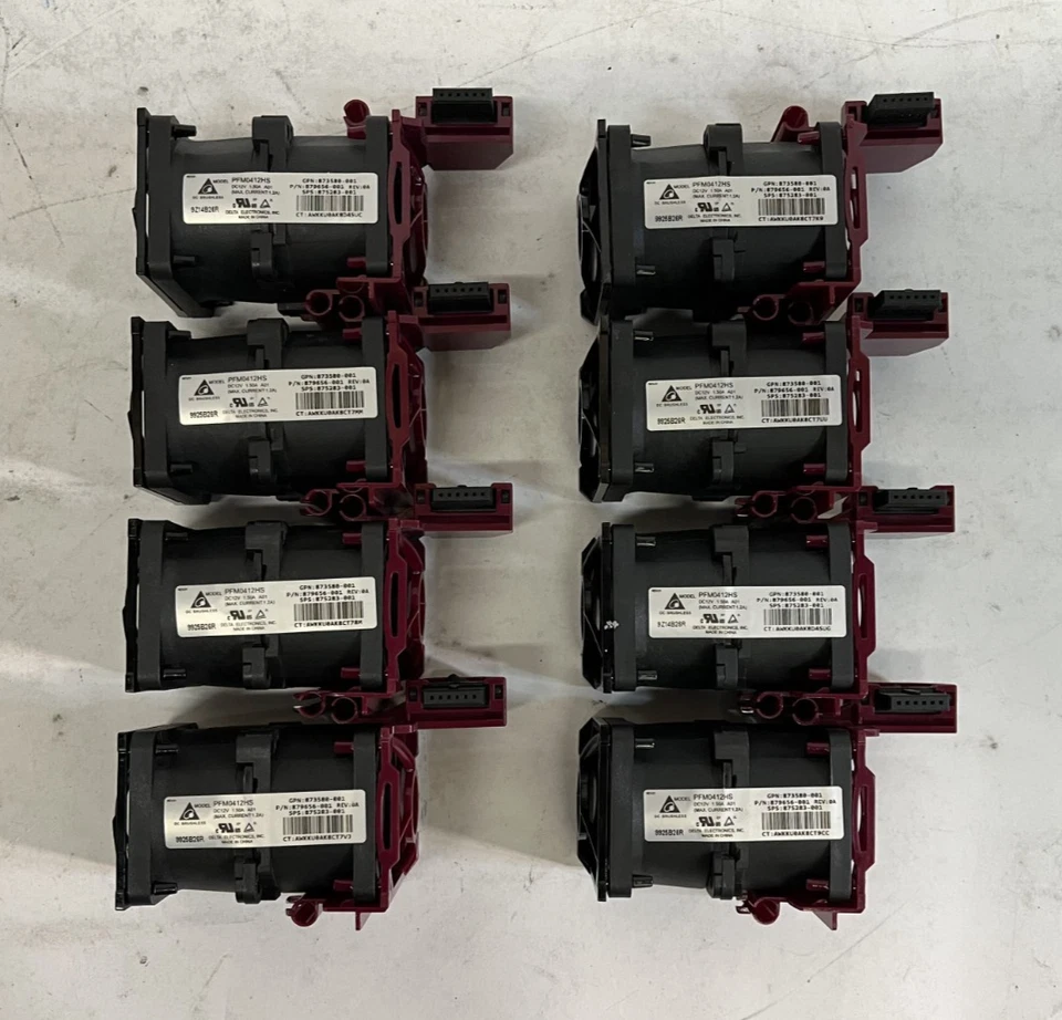Lote de 8 ventiladores de refrigeración HP PFM0412HS HP 792851-001 6 pines para HP Proliant Foto 3 de 4