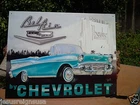 Vintage Chevy Bel Air 1957 Tin Metal Sign Classic Car Garage Shop Auto Wall