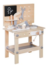 Children's workbench workshop made of wood Wooden toys incl. tools from 3 years 