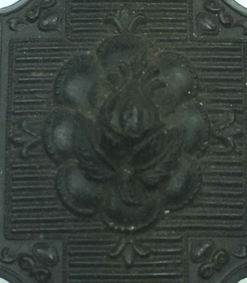 Extremely rare antique Gutta Percha belt buckle. Antique Gutta Percha Buckle/victorian Mourning Buckle/two  main image 3