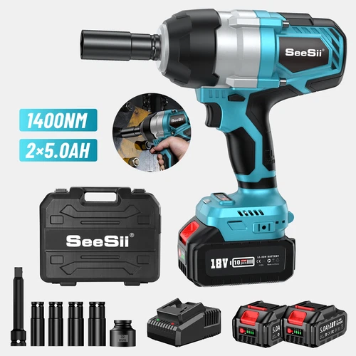 1300Nm Cordless Impact Wrench 960ft-lbs 1/2 Battery Impact Gun 2X 5.0Ah Battery - Picture 10 of 10
