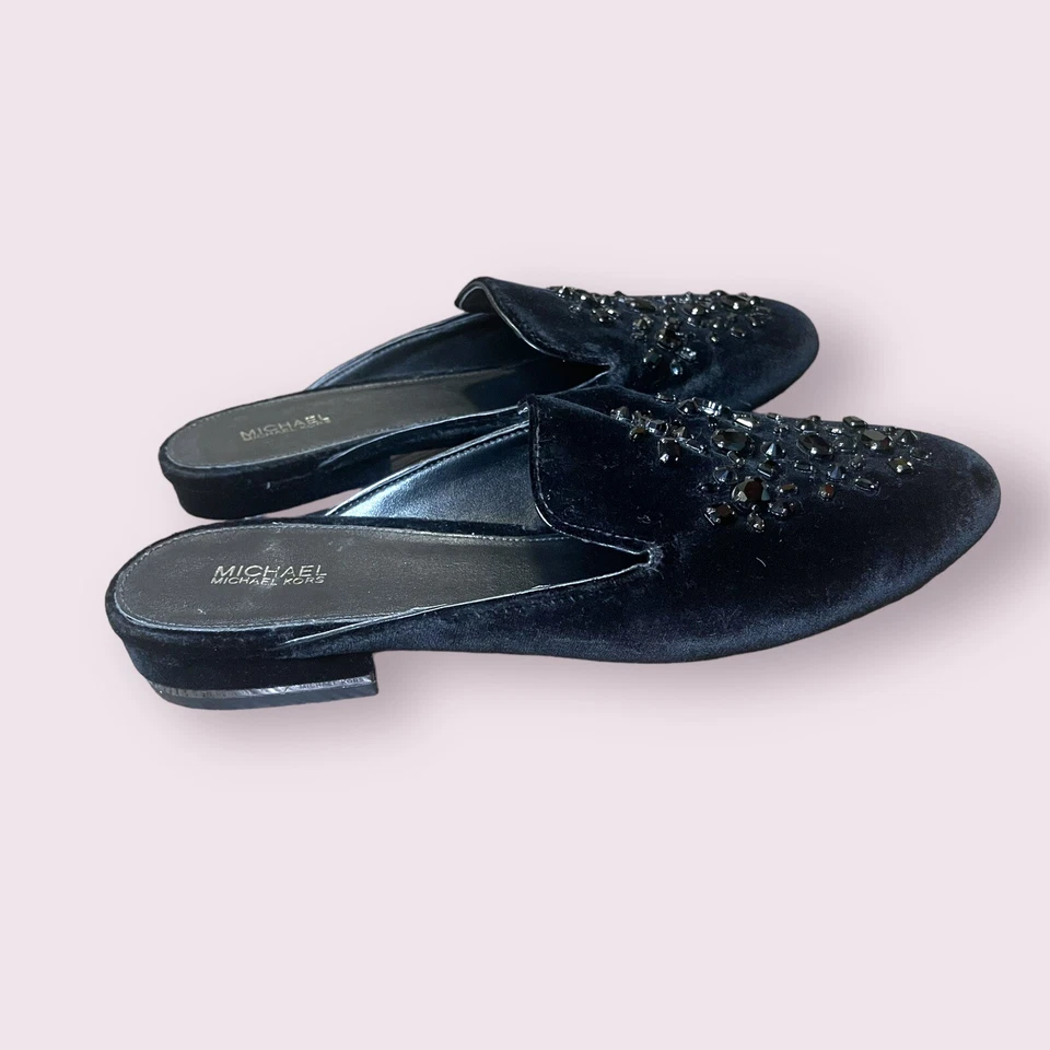 Mocasín plano Michael Kors Edie terciopelo mula Foto 3 de 4