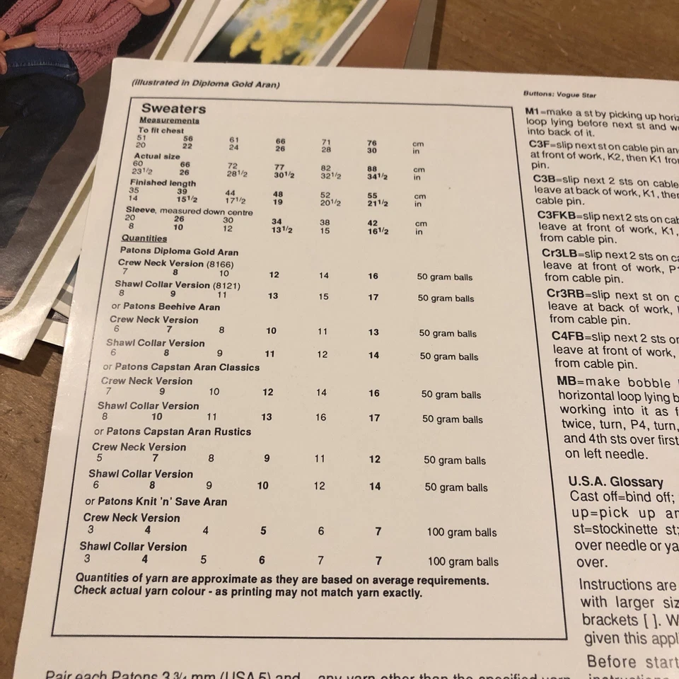 Vintage Patons Knitting Pattern 4657 children’s Aran jumper cable sweater  - Image 2 of 3