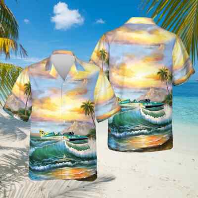 Vintage Hydroplane ''Miss Bardahl'' U-40 Thunderboat Racing Hawaiian Shirt