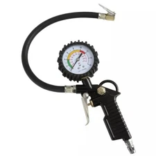 Tire Inflator with Pressure Gauge, 220 PSI Air Chuck and Durable Rubber