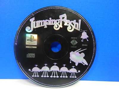 PS1 Sony Playstation 1 JUMPING FLASH! VIDEOSPIEL Vintage NUR DISC PAL RAR