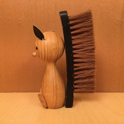 Wooden Cat Clothing Brush Kitty Cat Clothes Brush Vtg - Picture 4 of 9