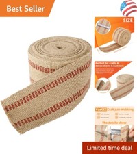 Eco-Friendly 10 Yd Red Jute Webbing Tape - Durable for Crafting and Repairs