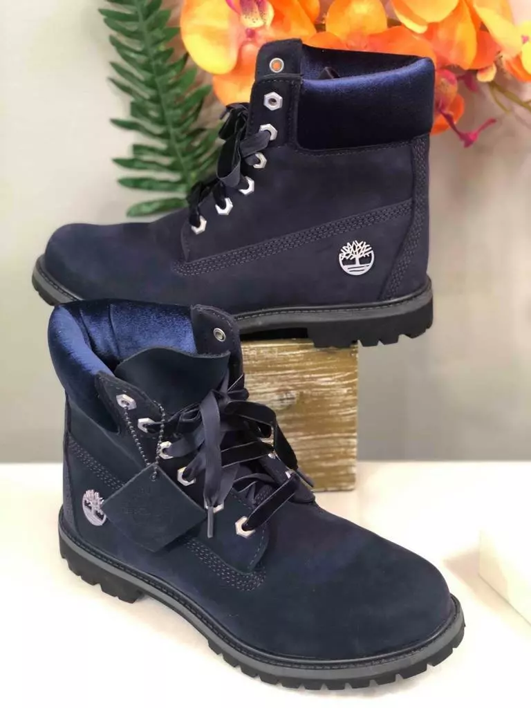 Glad zoete smaak Hoogte TIMBERLAND Women&#039;s Dark Blue Nubuck/ Velvet Collar Premium Waterproof  Boot US 8 | eBay